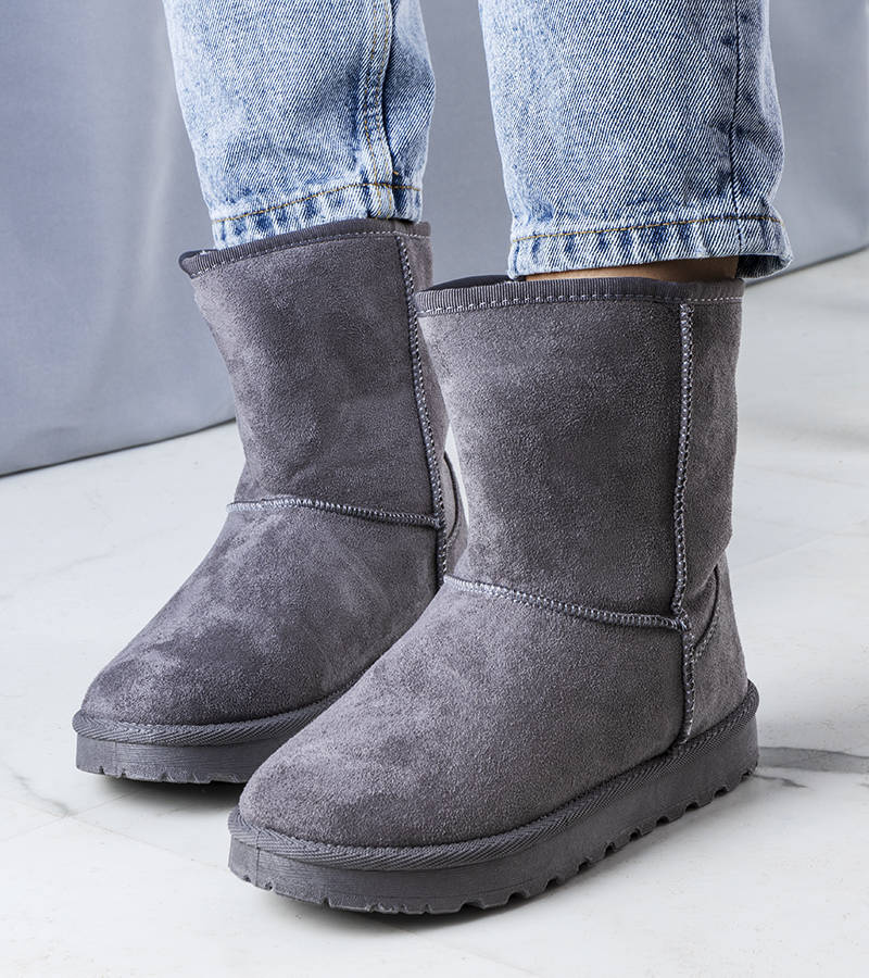 Sivé zateplené snehové topánky Hank - 38