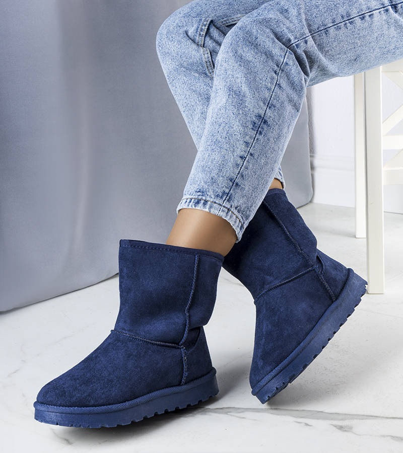 Námořnícka modrá Hank zateplené snehové topánky - 38