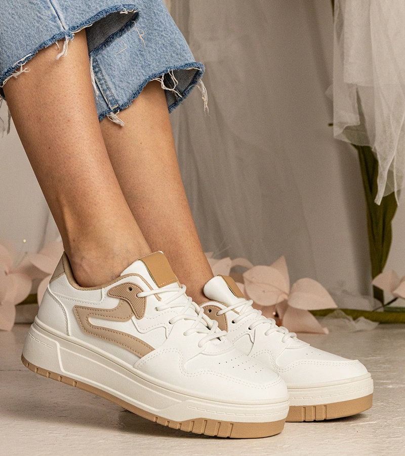 Biele tenisky trampky dámske športové Seisha