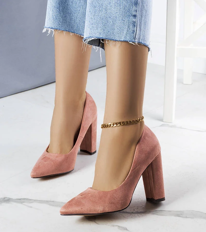 Ružové lodičky na podpätku Amiyah