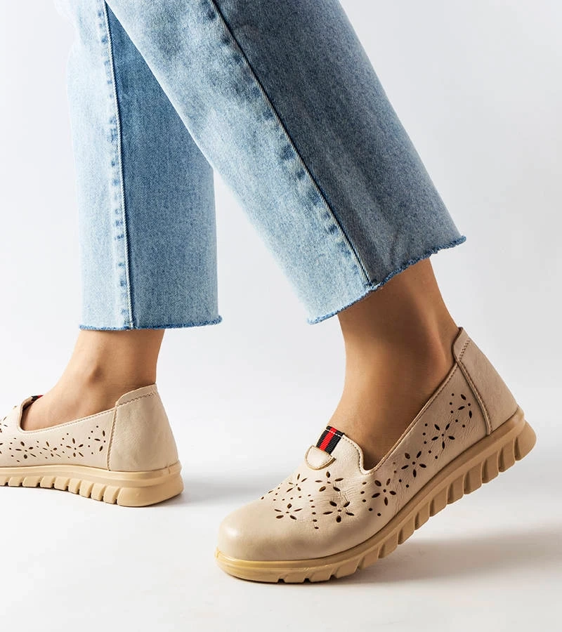 Béžové ľahké mokasíny Joli