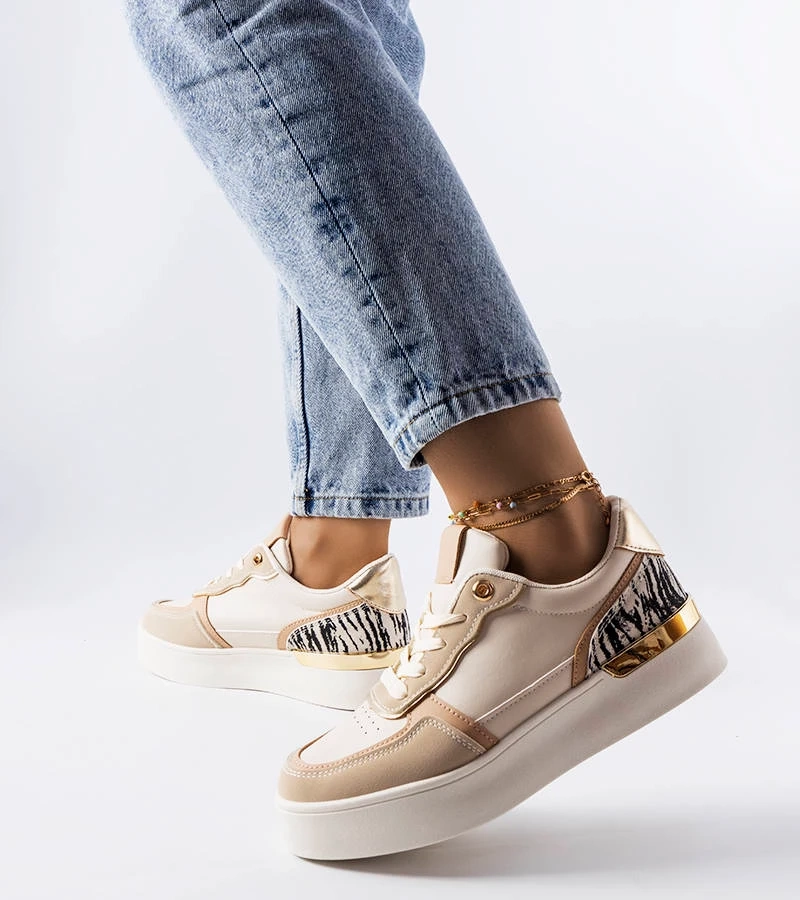 Béžové tenisky na platforme značky Tooele