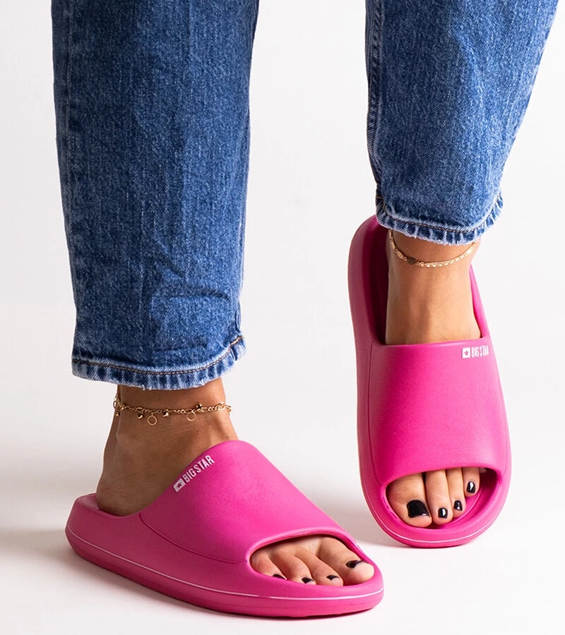 Tmavo ružové šľapky Big Star NN274A041