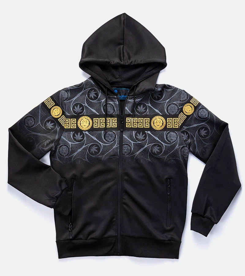 Čierna pánska mikina s potlačou Guillaume