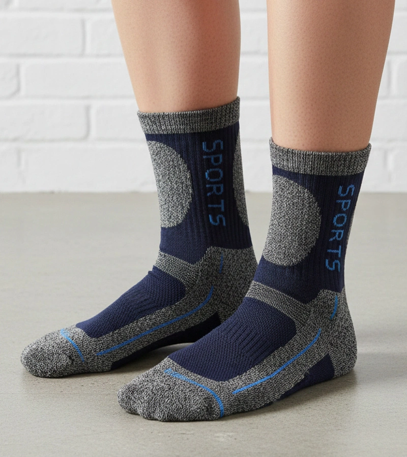 Čierno-biele teplé ponožky Sella