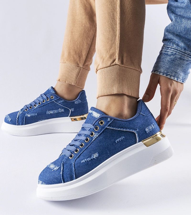 Modré platformové tenisky Ossona