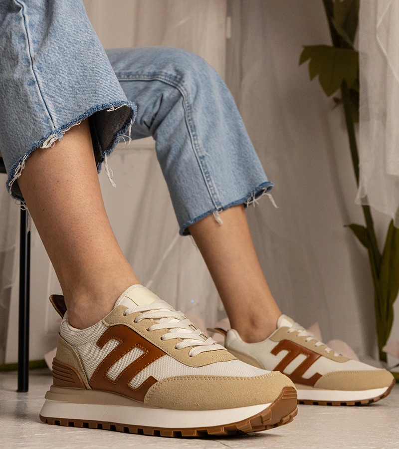 Béžové dámske športové tenisky Marena