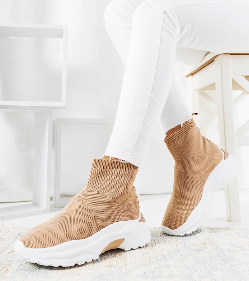 Hnedé vysoké tenisky Melissa