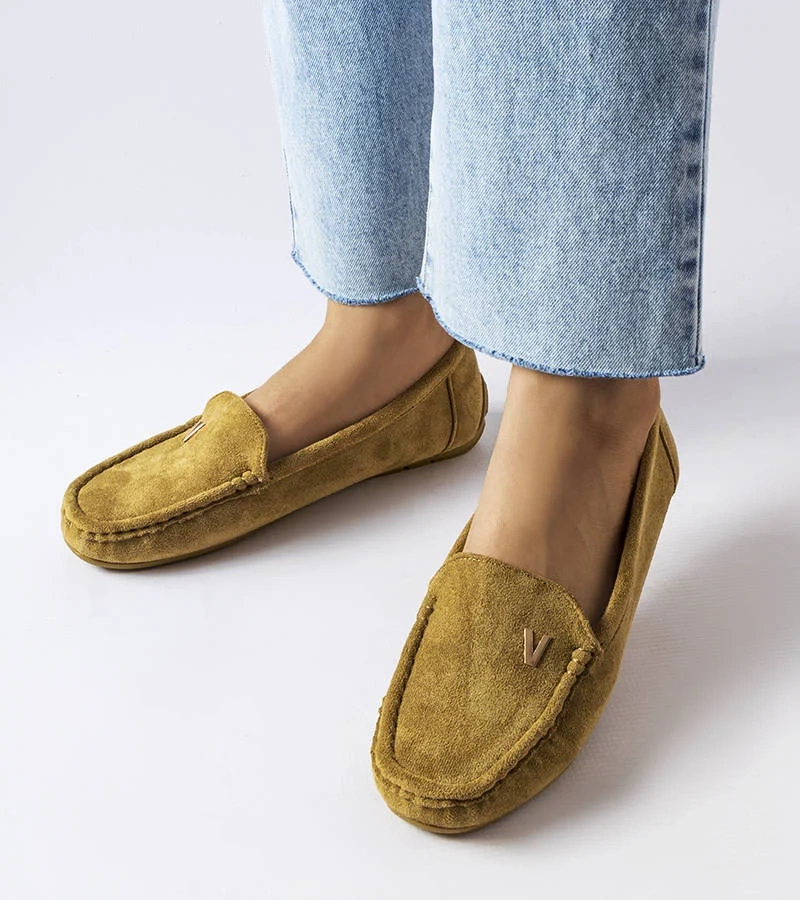 Beltsville zelené mokasíny z eko-semišu