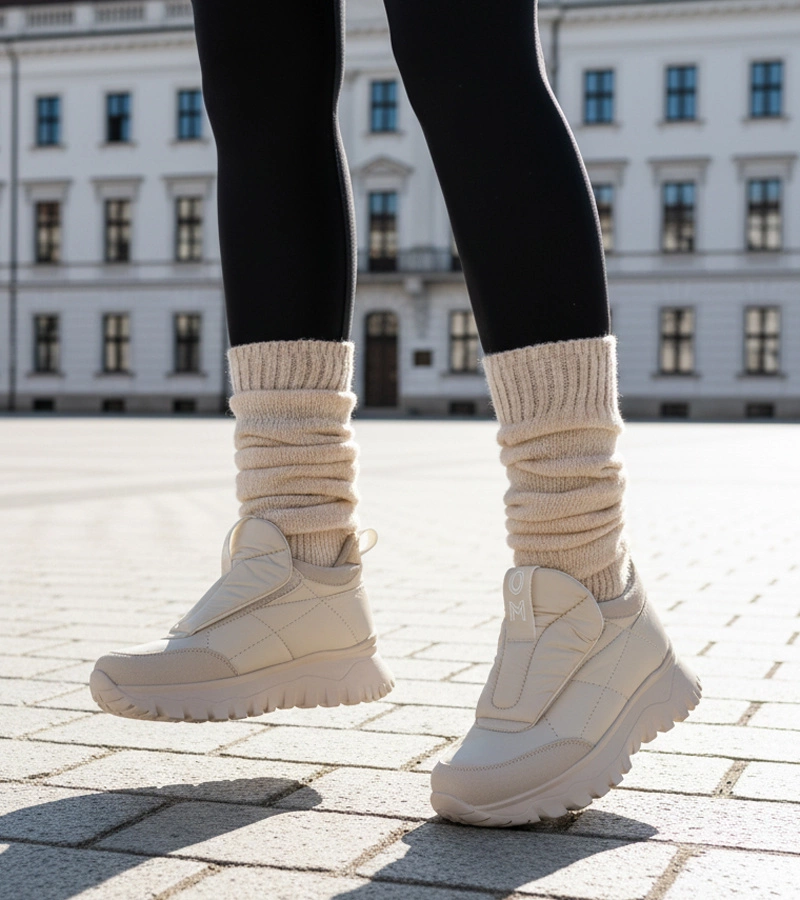 Sivé dámske snehule na suchý zips Penny