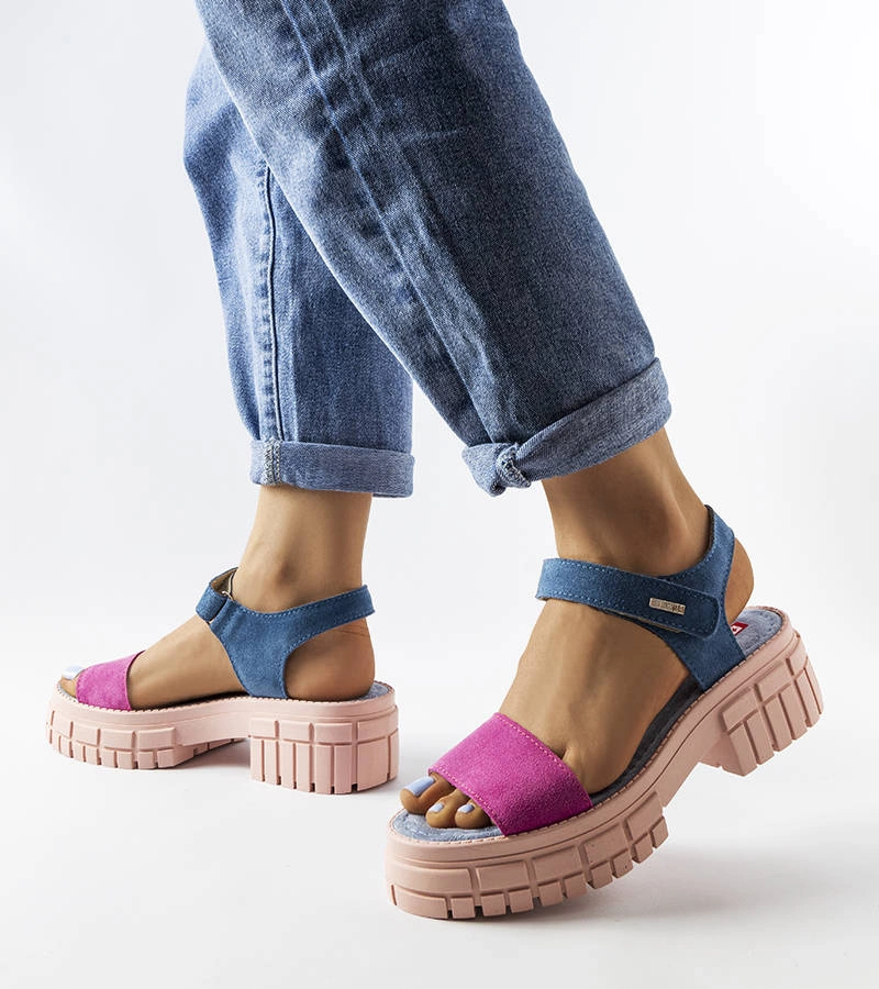 Ružové a modré sandále Big Star LL276034