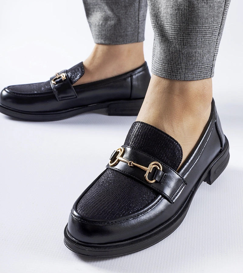 Čierne mokasíny s prackou Gennaro