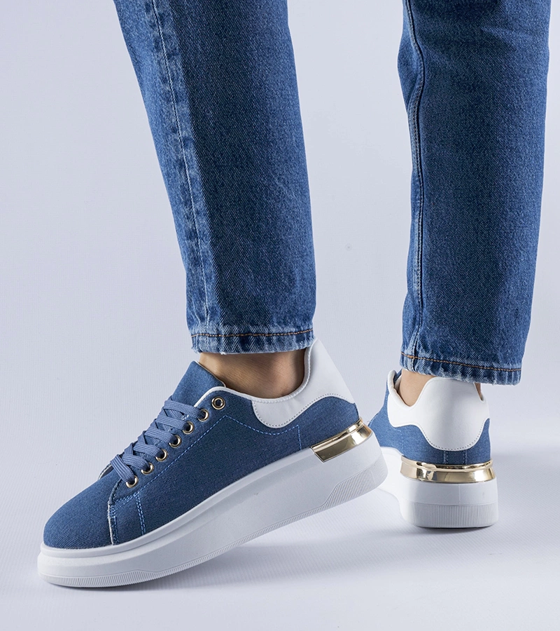 Modré tenisky na platforme Scuderlando