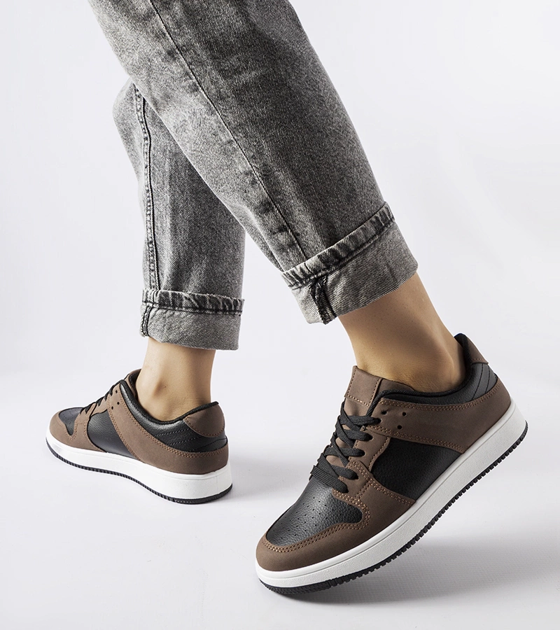 Hnedo-čierne tenisky Jacqueline