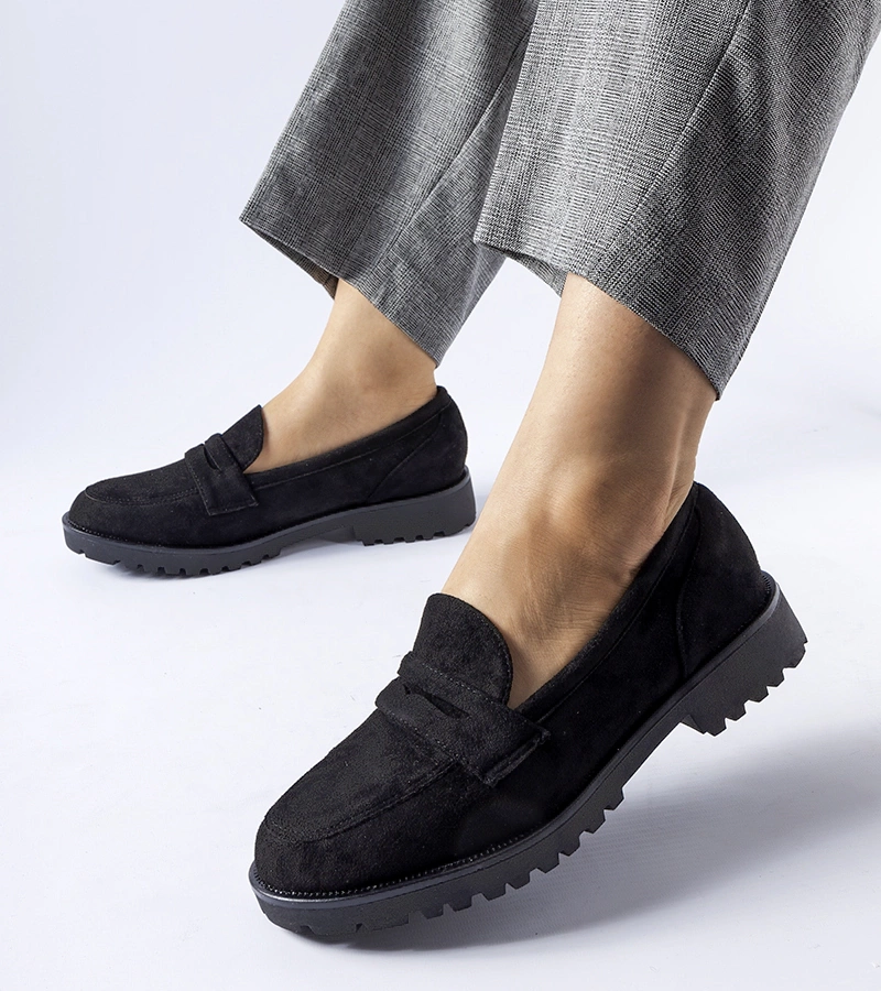 Čierne klasické mokasíny z ekokože Ticengo