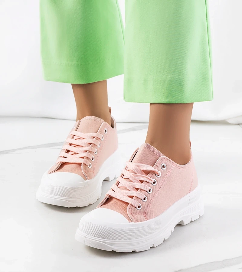 Ružové tenisky na hrubej podrážke značky Melik