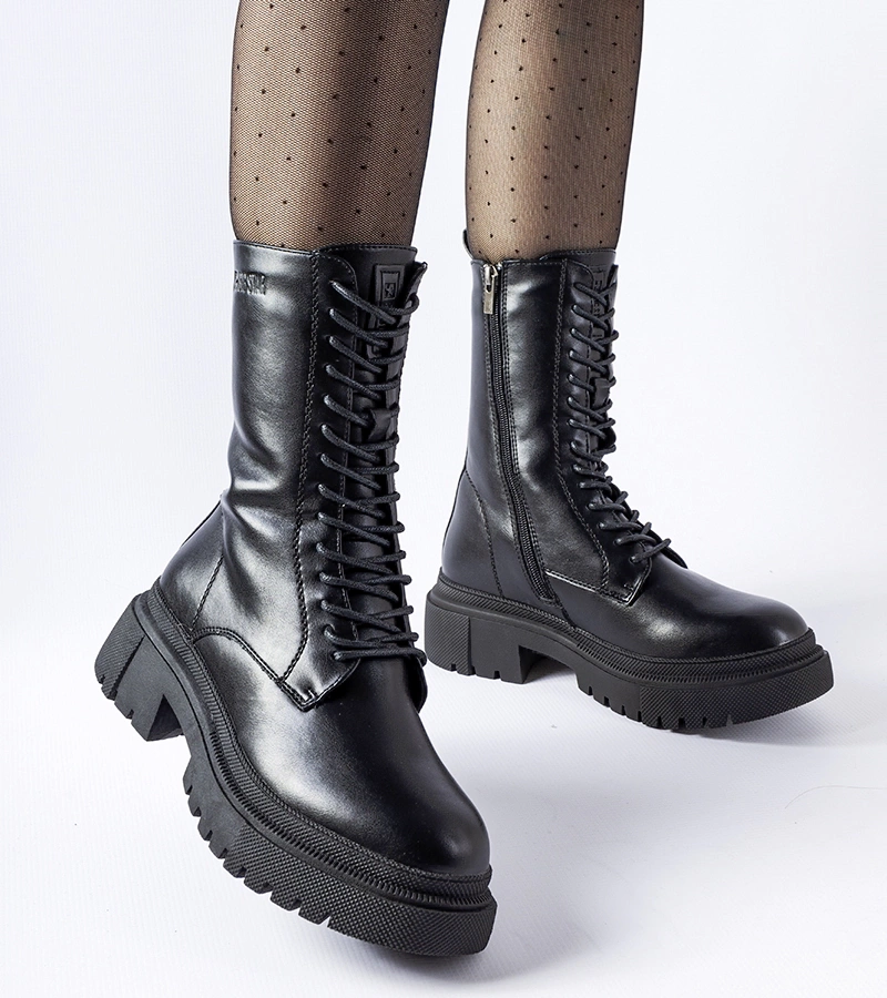 Čierne vysoké glany Big Star MM274564