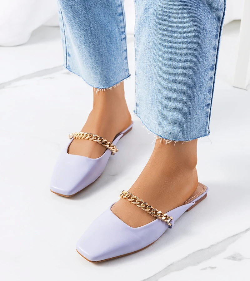 Fialové elegantné žabky Baras