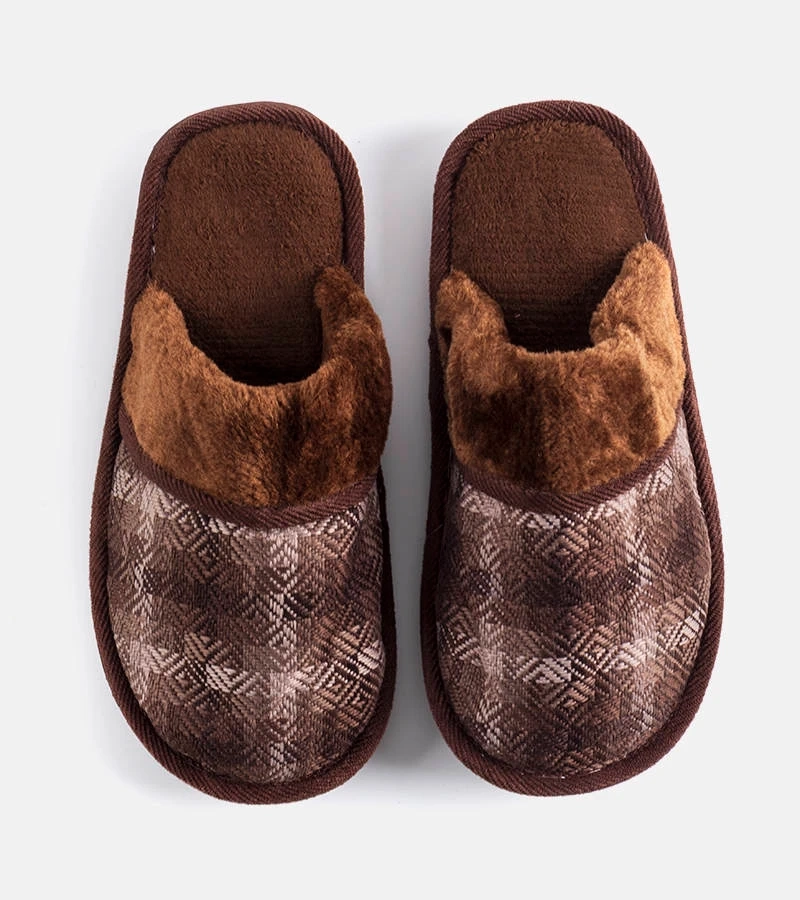 Hnedé pánske papuče Mirem