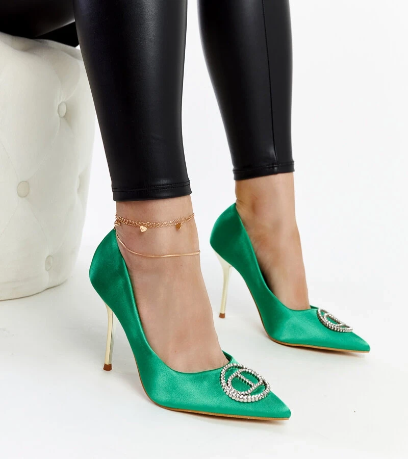 Zelené lodičky s kubíkmi od Elife