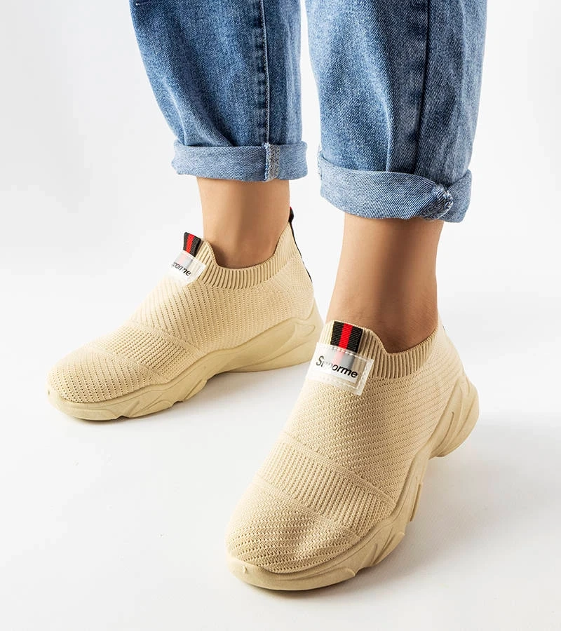 Béžové slip-on tenisky Greco