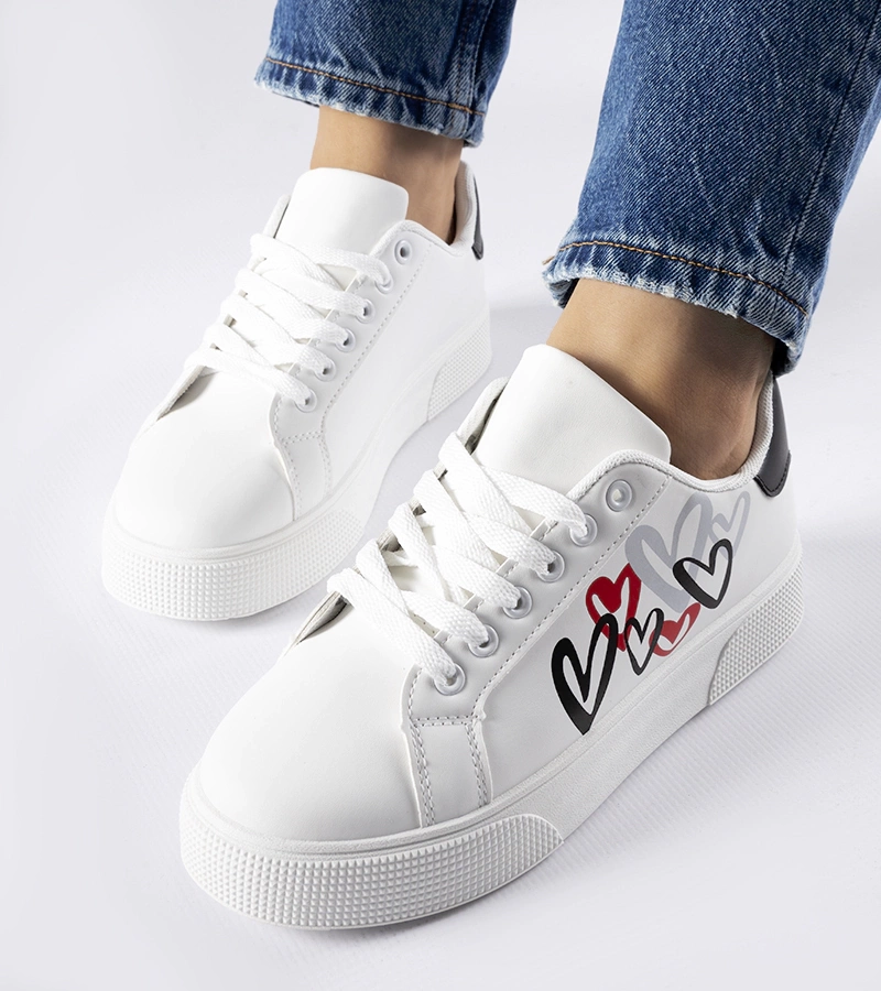 Biela platformová tenisky Montclair