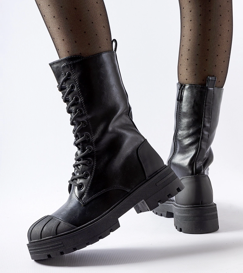 Čierne zateplené dámske workery Cardinale