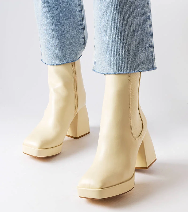 Béžové topánky s pevným stĺpikom Watson