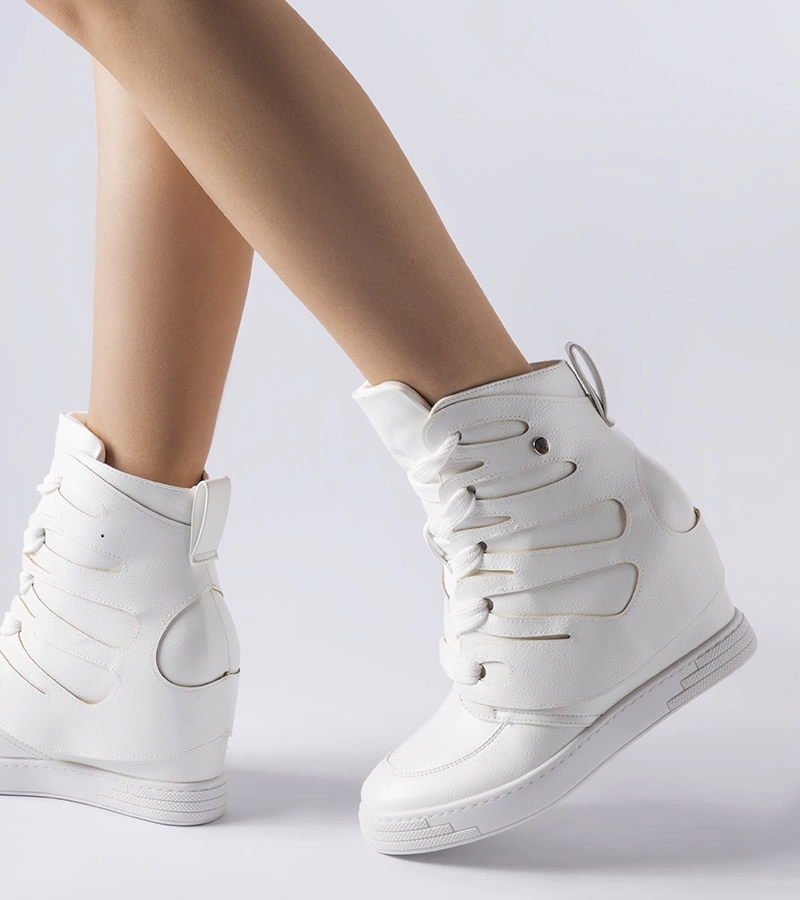 Biela tenisky na platforme Pantaleone