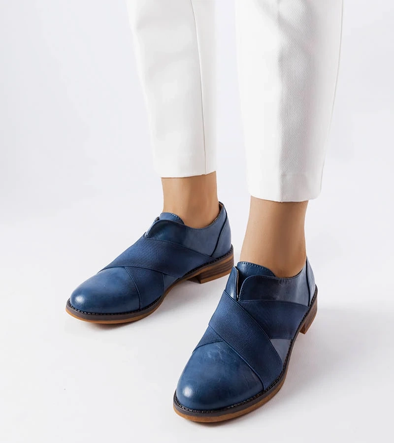 Elegantná námornícka modrá obuv Winnipeg slip-on