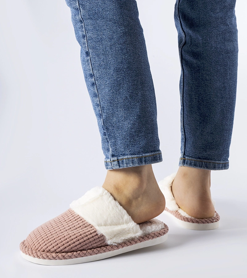 Ružové teplé papuče Frappier