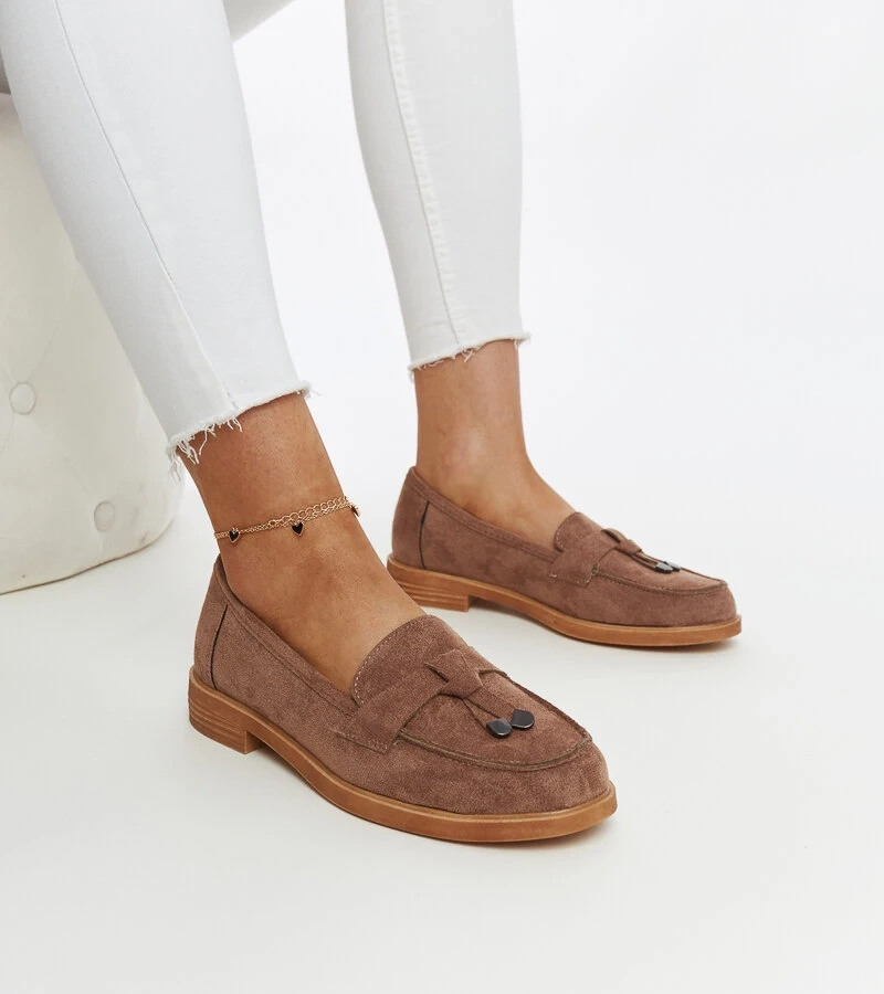 Hnedé semišové mokasíny Vinceza