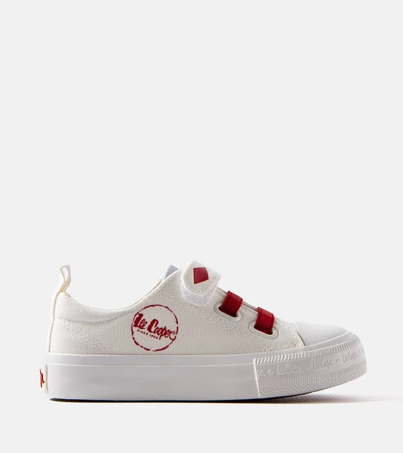 Červeno-biele detské tenisky Lee Cooper