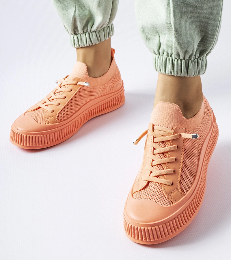 Oranžové slip on tenisky Callimaco