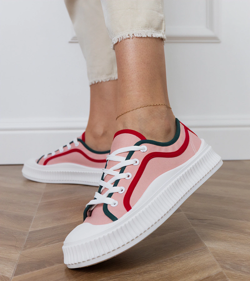 Ružové dámske tenisky na platforme Salis