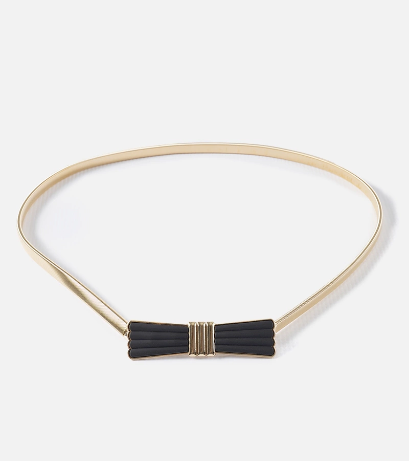 Zlatý elastický pásik s mašličkou Cadignano