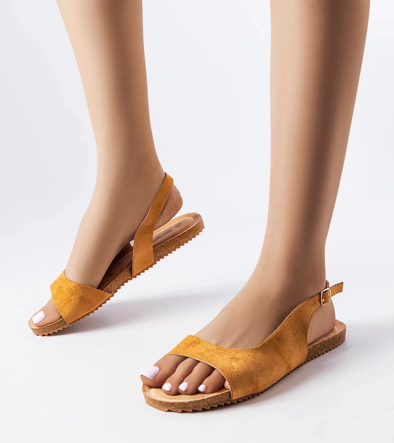 Hnedé ploché sandále Hebron