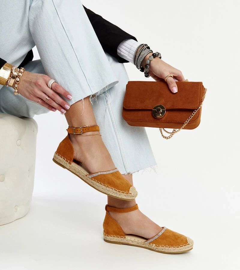 Hnedé espadrilky s ozdobou Aydan