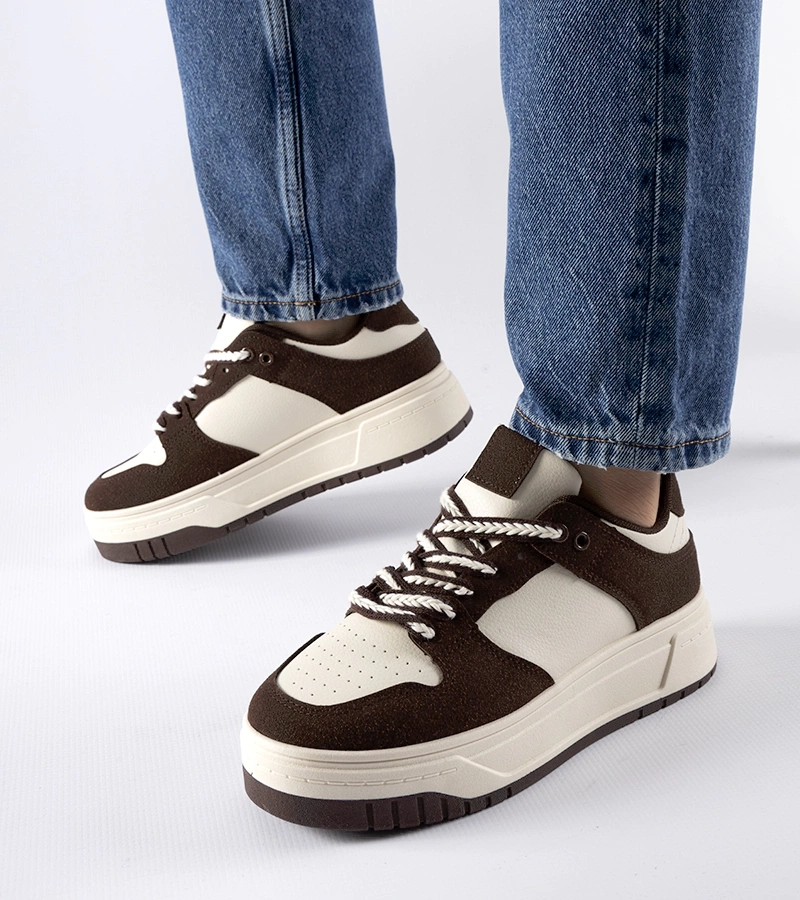 Hnedé platformové tenisky Crim