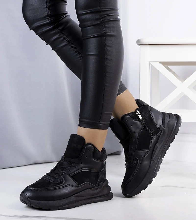 Čierne zateplené tenisky Malvern