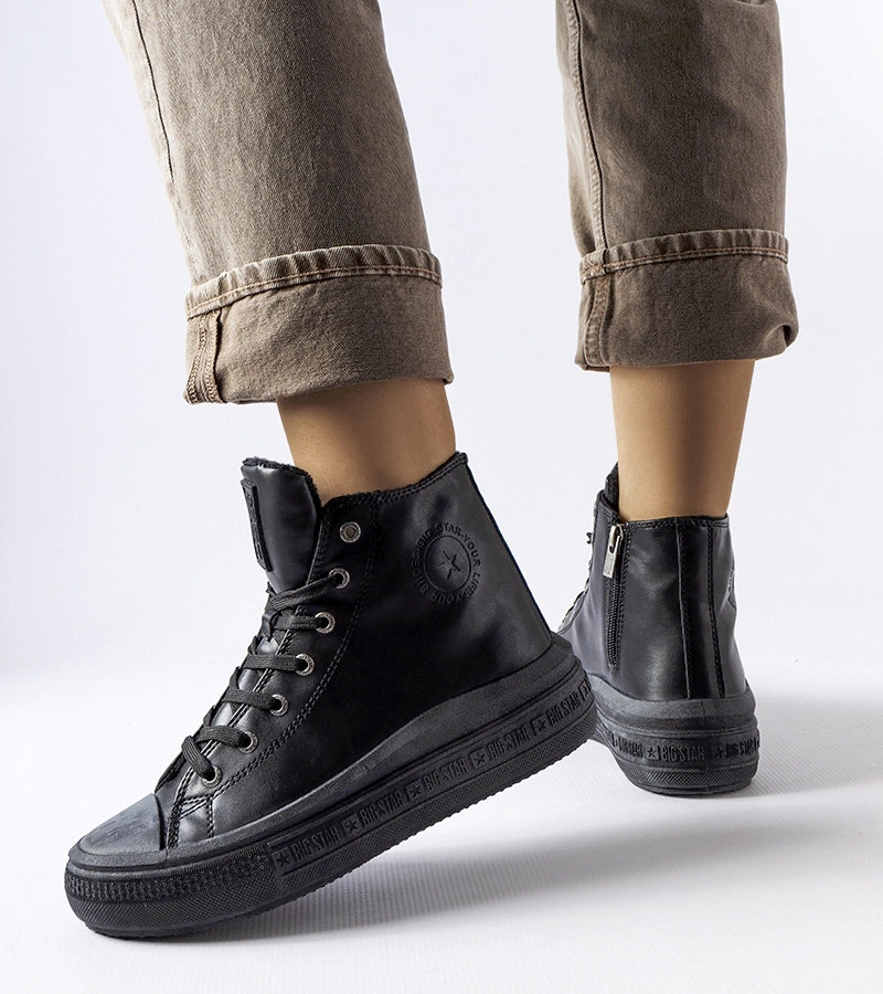 Čierne zateplené tenisky Big Star MM274023