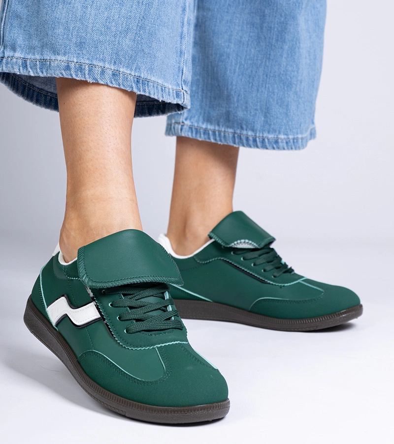 Zelené nízke tenisky na šnurovanie Edelmira