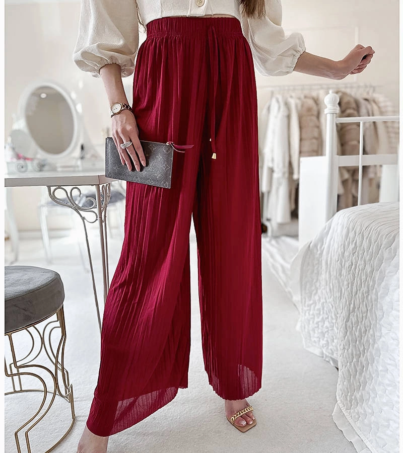 Červené plisované nohavice Florismart