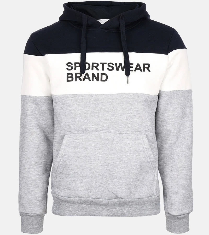 Pánska tmavosivá mikina Guerin s kapucňou