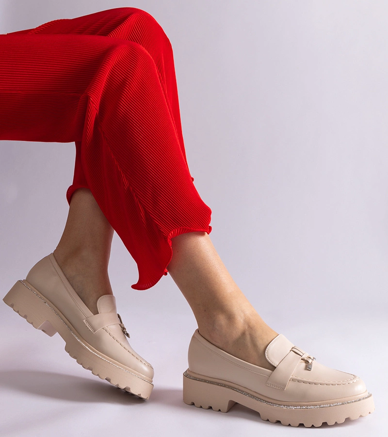 Béžové mokasíny z ekokože Henley