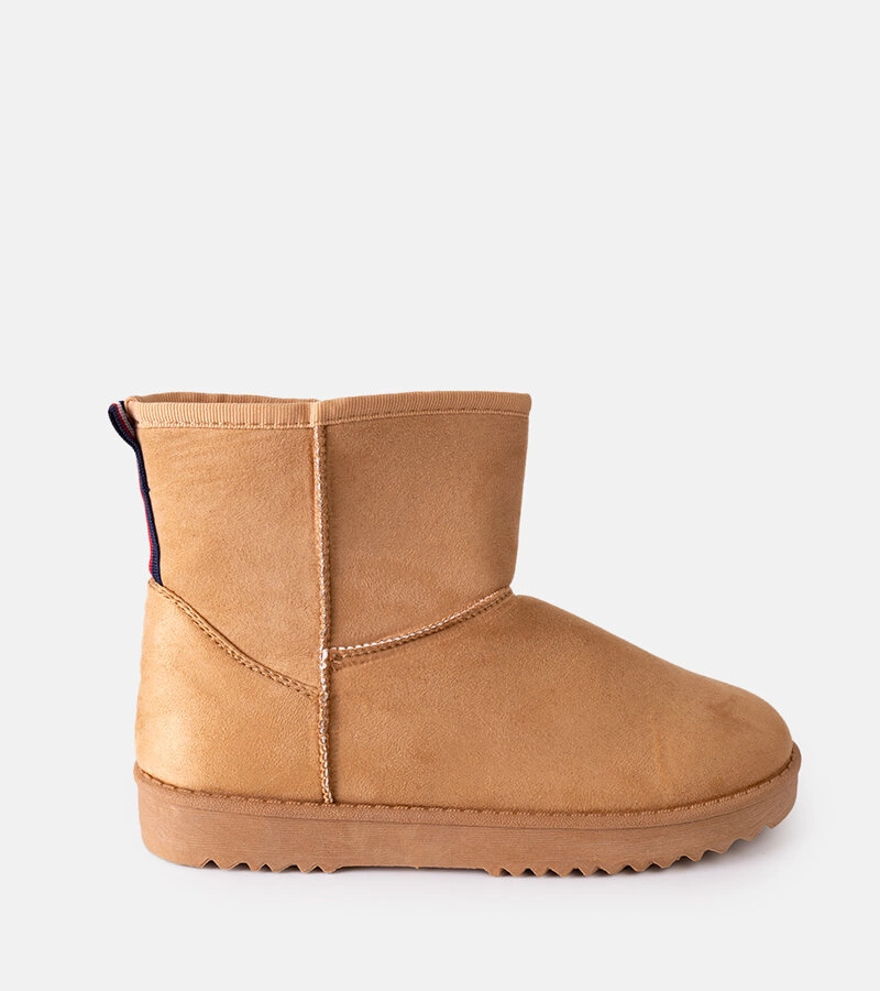 Bežové snehule s plochou podrážkou Emmie