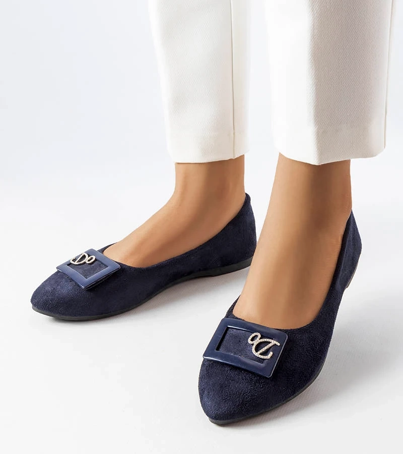 Baleríny Fleming s tmavomodrými zirkónmi