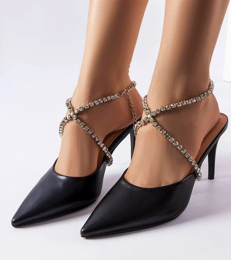 Čierne žabky Drainer stiletto