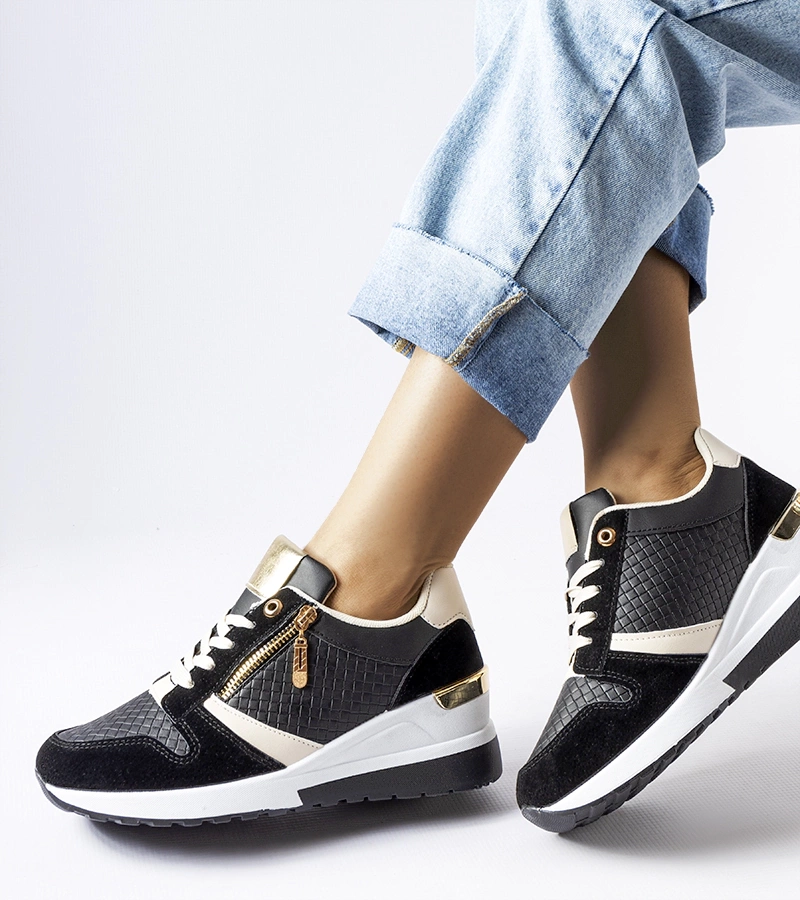 Čierne tenisky Ashland na podpätkoch