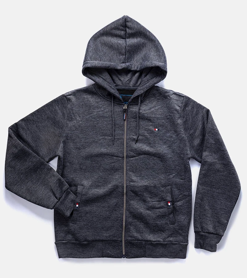 Pánska tmavosivá mikina Guerin s kapucňou